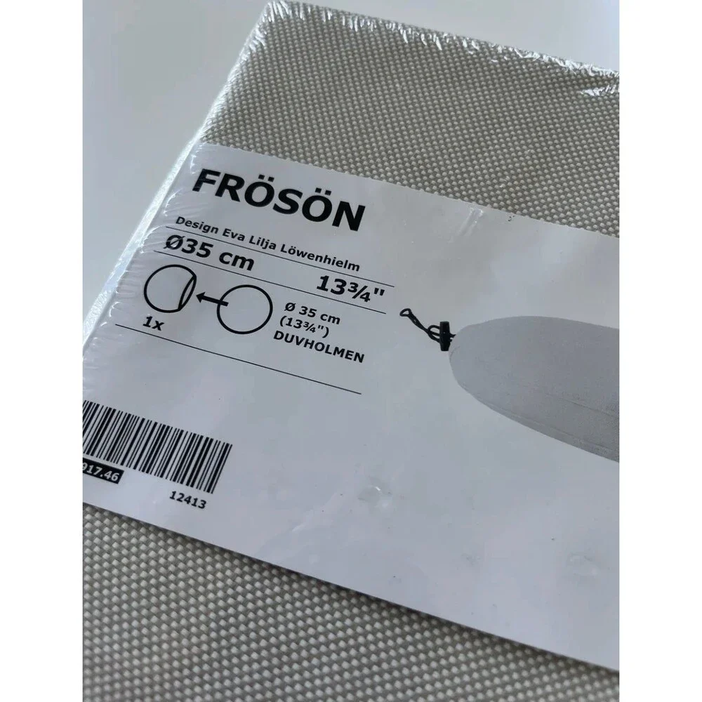 Round Cushion chair Covers Set 2 Ikea Froson outdoor beige 13 3/4